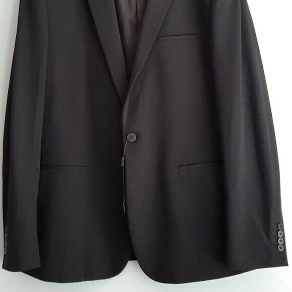 X SUIT Comfort Stretch Blazer Jacket Black Men's Sz 48 - Picture 4 of 15